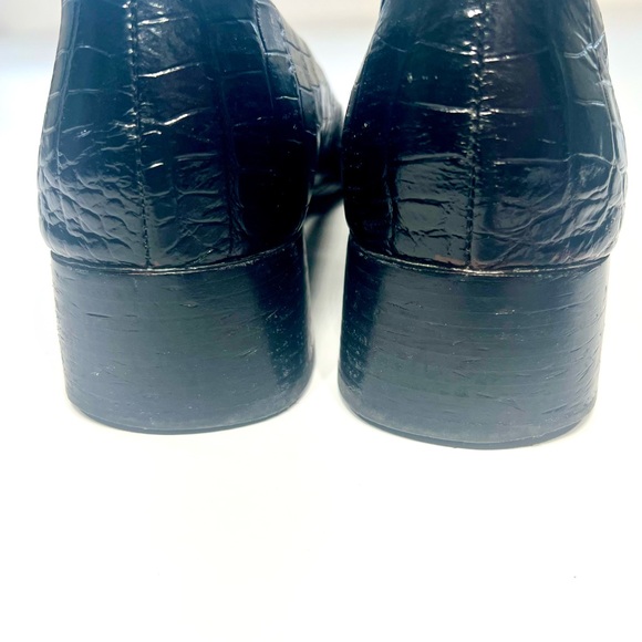 Tory Burch leather Black Croc-Embossed Women's Shoe size 8 - Picture 8 of 13
